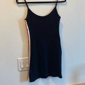 brandy melville spaghetti strap red stripe dress